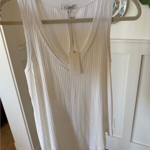 Z Supply Ivory Ribbed Sleeveless Top